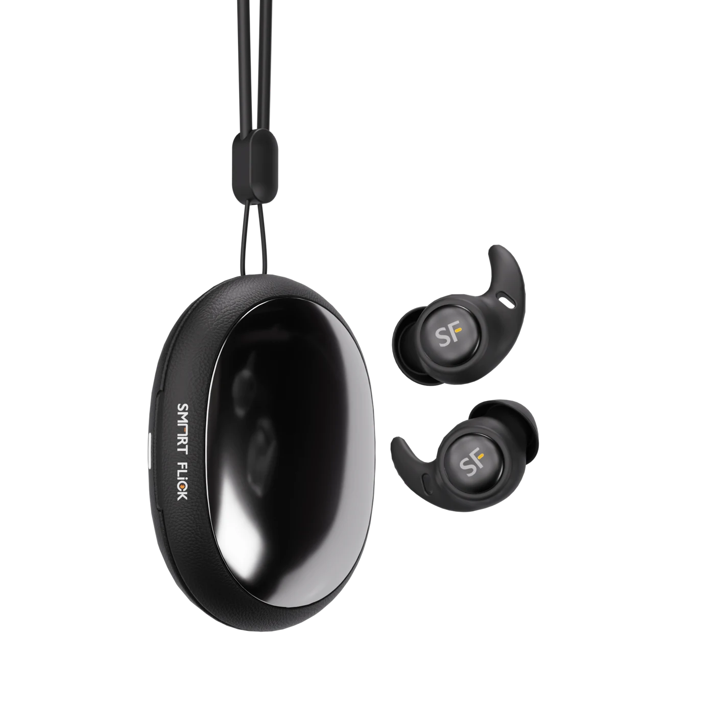 Onyx X1 Black earbuds and portable case