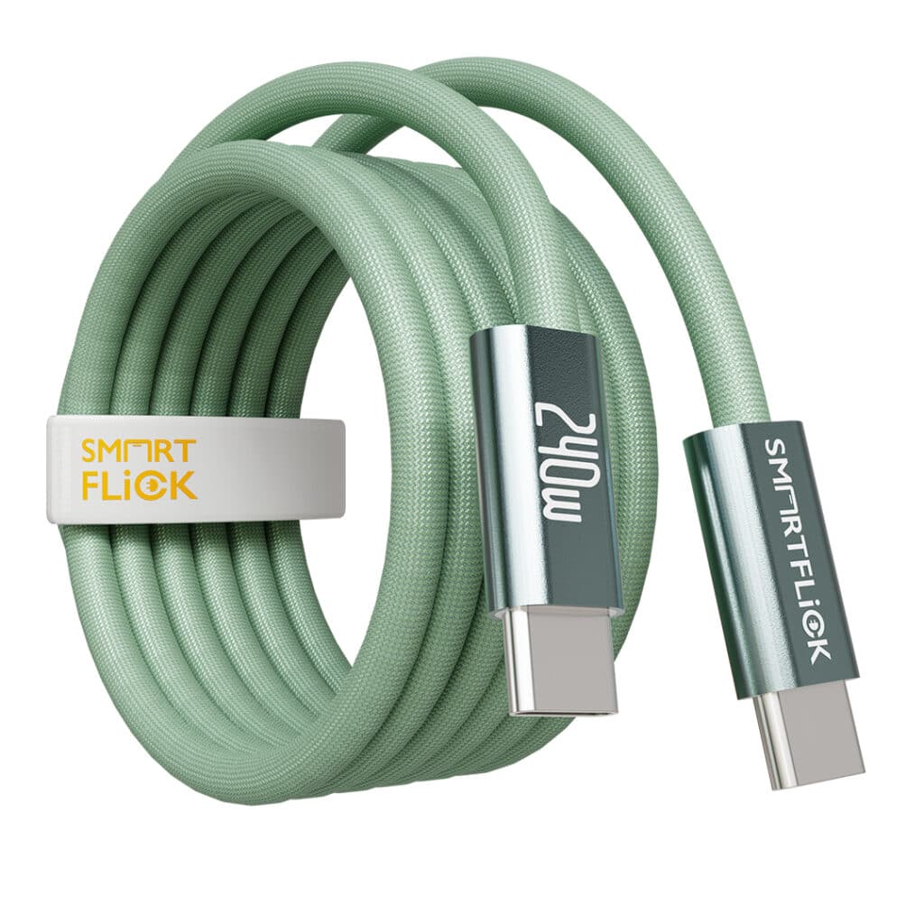 Ignite 240 - USB C to C 1.2m Braided Cable, E-mark chip. For Mobile , Laptop, Camera all other type C supported device