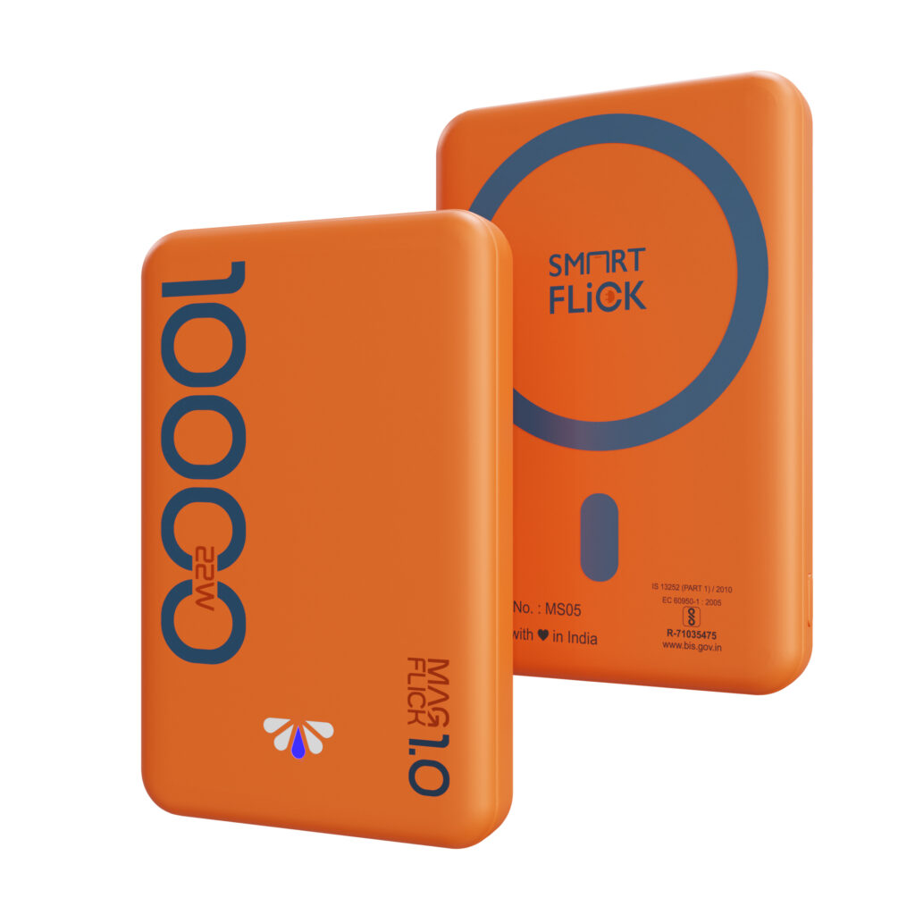 MagFlick 1.0,  10000mAh 15W Wireless Power Bank With Stand 22W PD wired Charging