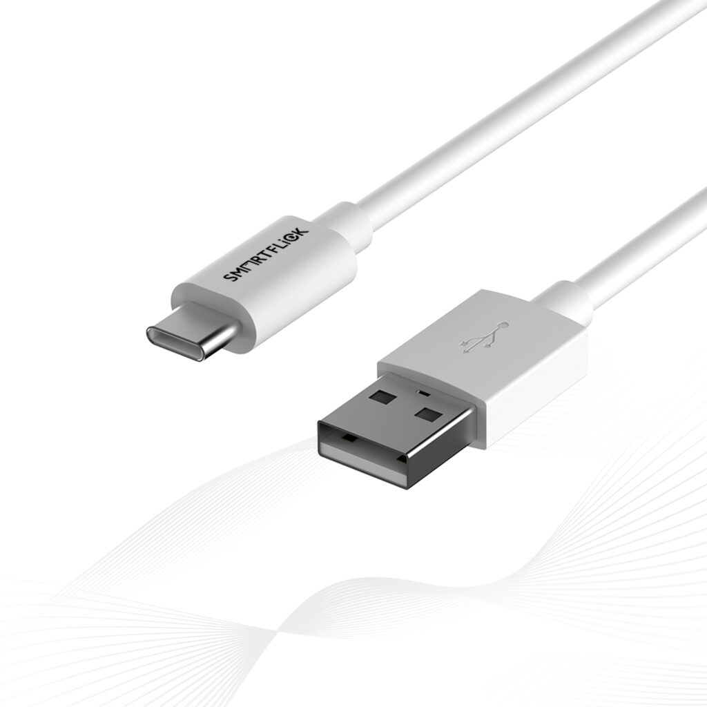 Quick Speed 3A USB A to Type C Fast Charging Cable for Mobile, Tablets & Other Type-C Devices Supports QC 3.0 Charge 480Mbps Data Transfer Speed (1M, White)